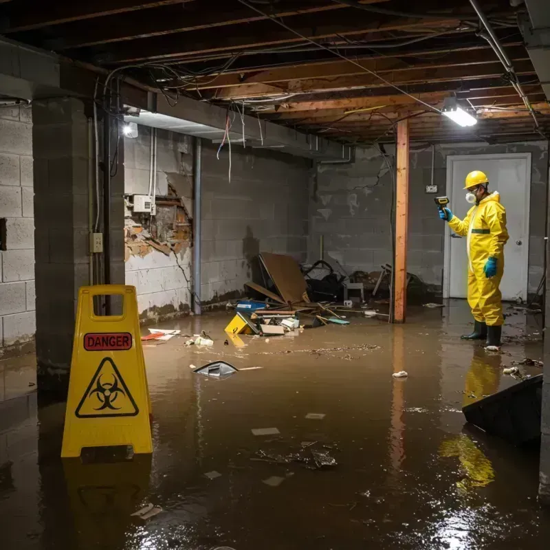 Flooded Basement Electrical Hazard in Taos, MO Property