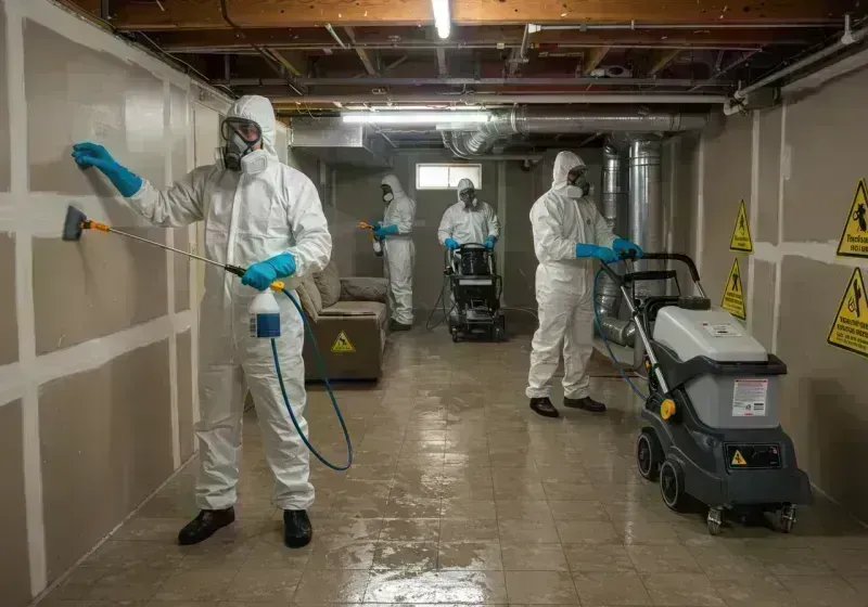 Basement Moisture Removal and Structural Drying process in Taos, MO